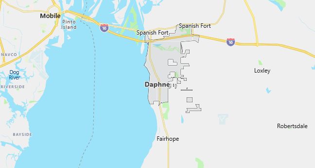 Map of Daphne, AL
