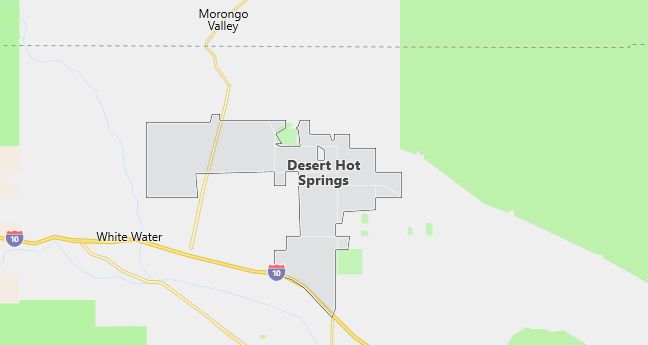 Map of Desert Hot Springs, CA