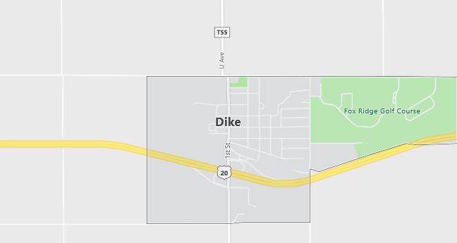 Map of Dike, IA