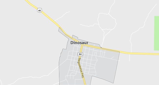 Map of Dinosaur, CO