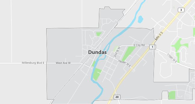 Map of Dundas, MN