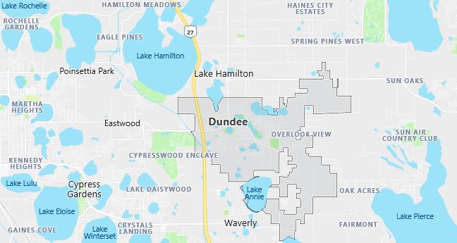 Map of Dundee, FL