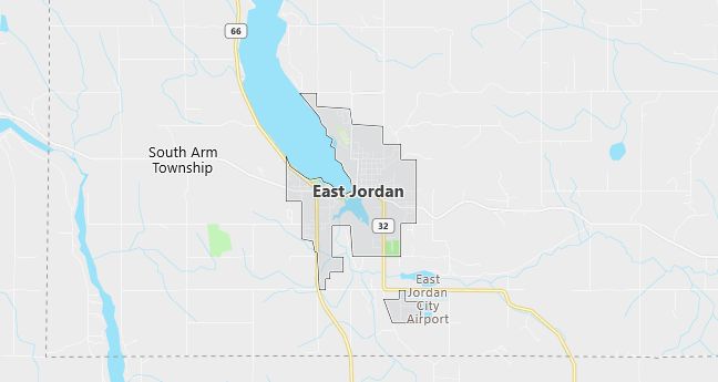 Map of East Jordan, MI