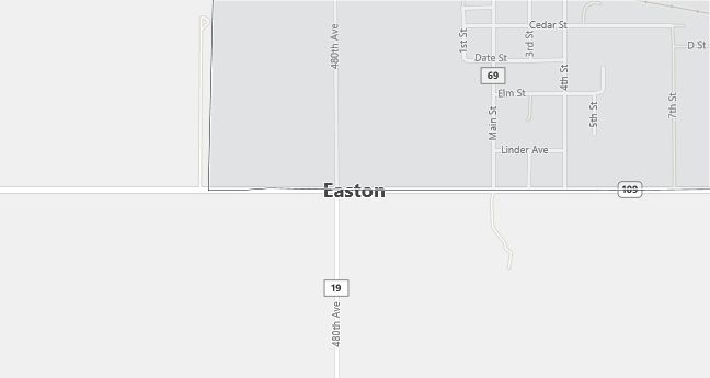Map of Easton, MN