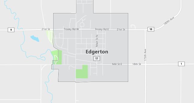 Map of Edgerton, MN