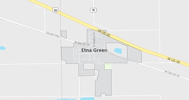 Map of Etna Green, IN