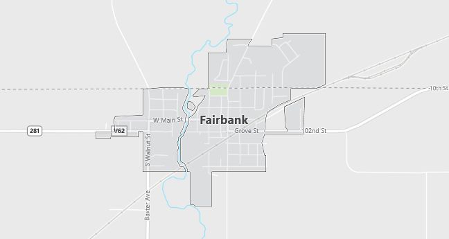 Map of Fairbank, IA