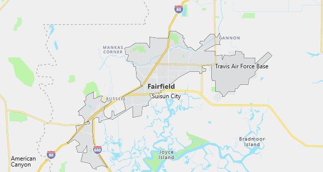Moving to Fairfield California - Map Of Fairfield CA