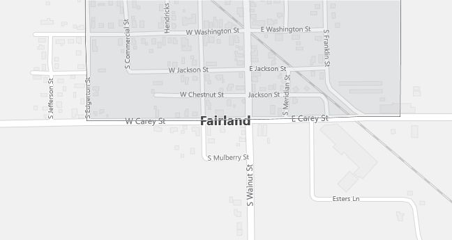 Map of Fairland, IN