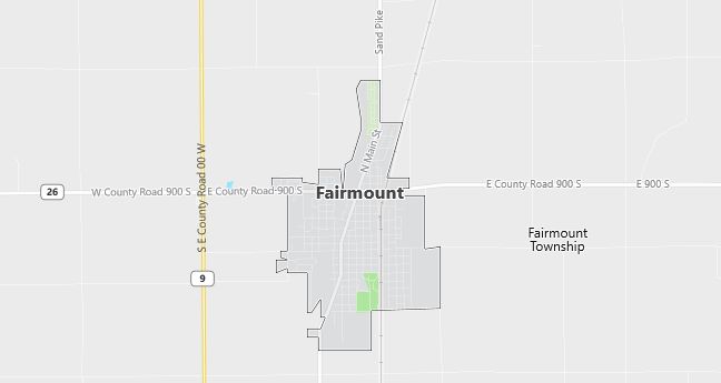 Map of Fairmount, IN