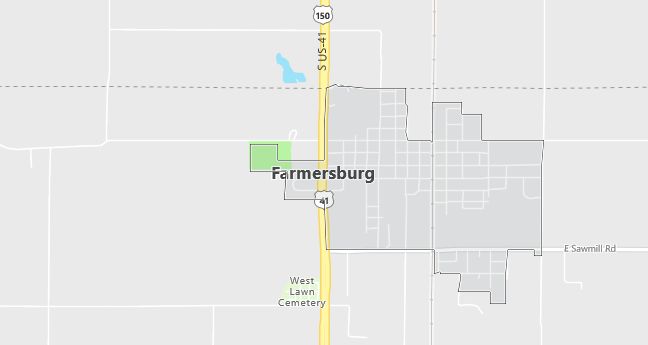 Map of Farmersburg, IN