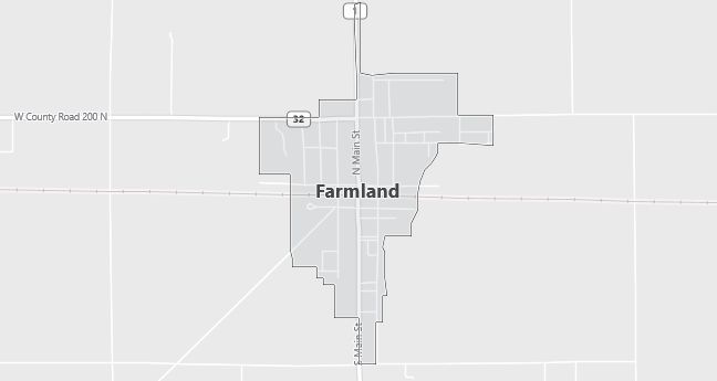 Map of Farmland, IN
