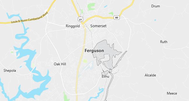 Map of Ferguson, KY
