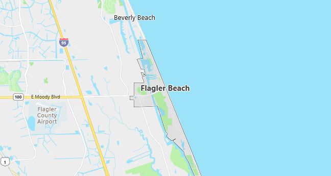 Map of Flagler Beach, FL
