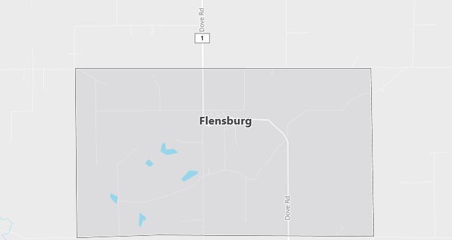 Map of Flensburg, MN