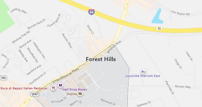 Map of Forest Hills, KY