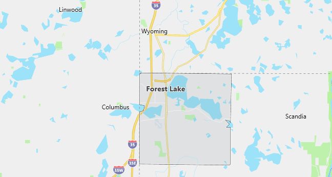 Map of Forest Lake, MN