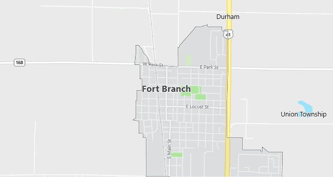 Map of Fort Branch, IN