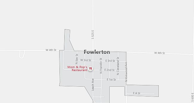 Map of Fowlerton, IN