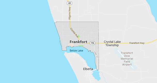 Map of Frankfort, MI