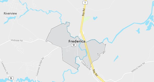 Map of Frederica, DE