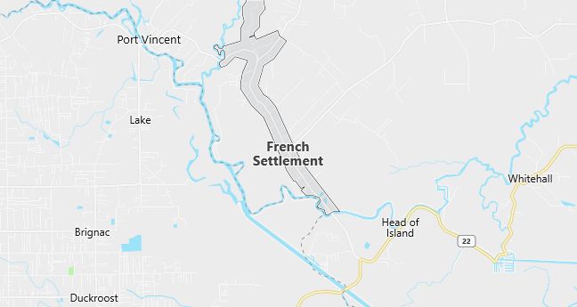 Map of French Settlement, LA
