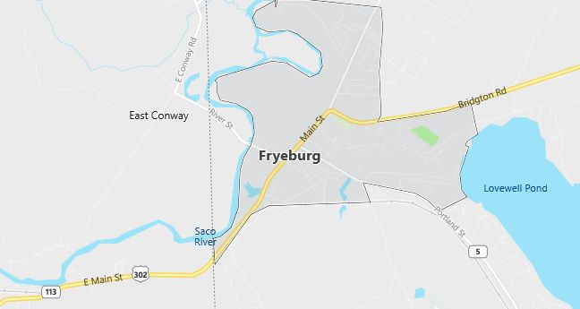 Map of Fryeburg, ME