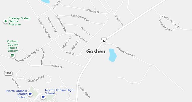 Map of Goshen, KY