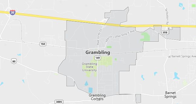 Map of Grambling, LA