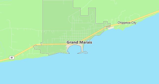Map of Grand Marais, MN