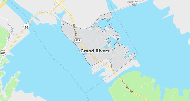 Map of Grand Rivers, KY
