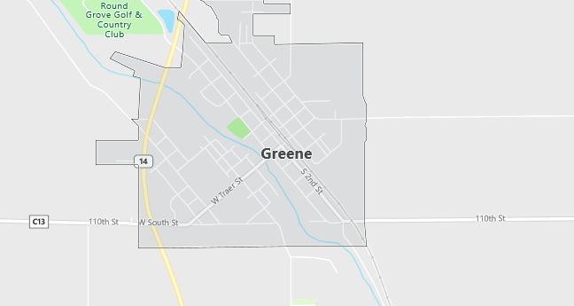 Map of Greene, IA