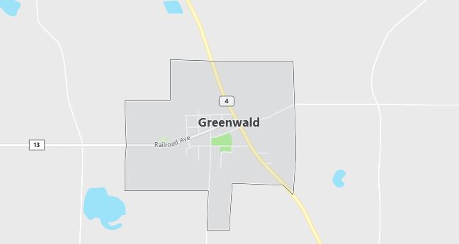 Map of Greenwald, MN