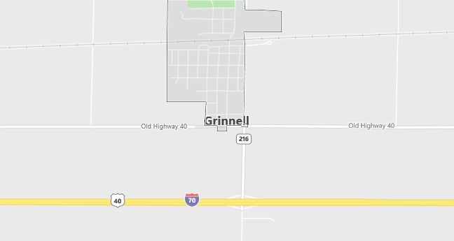 Map of Grinnell, KS