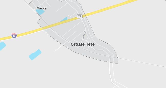 Map of Grosse Tete, LA