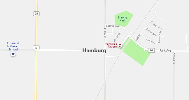 Map of Hamburg, MN