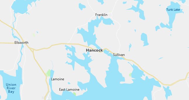 Map of Hancock, ME