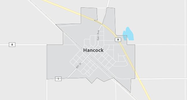 Map of Hancock, MN