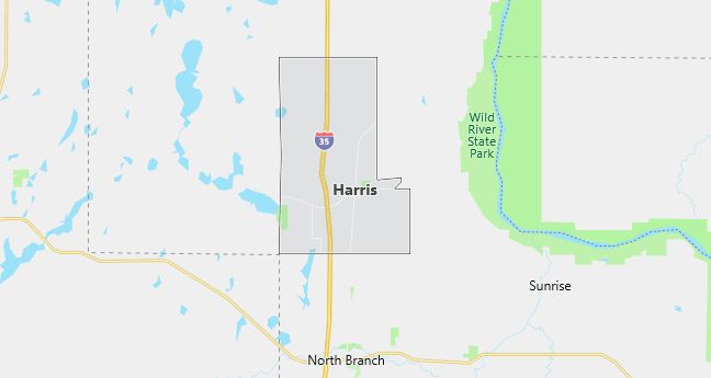 Map of Harris, MN