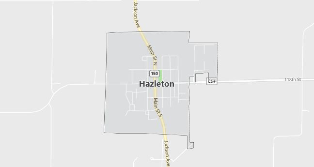 Map of Hazleton, IA