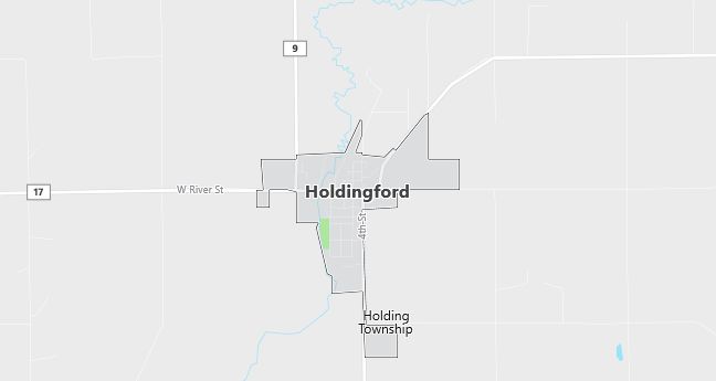 Map of Holdingford, MN