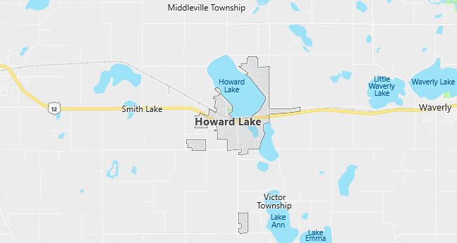 Map of Howard Lake, MN
