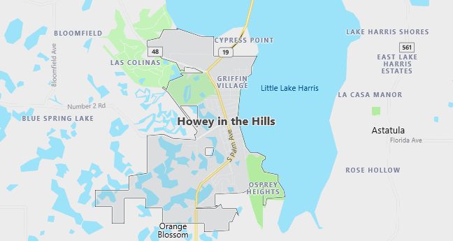 Map of Howey In The Hills, FL