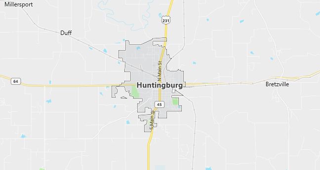 Map of Huntingburg, IN