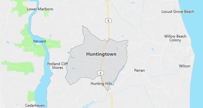 Map of Huntingtown, MD