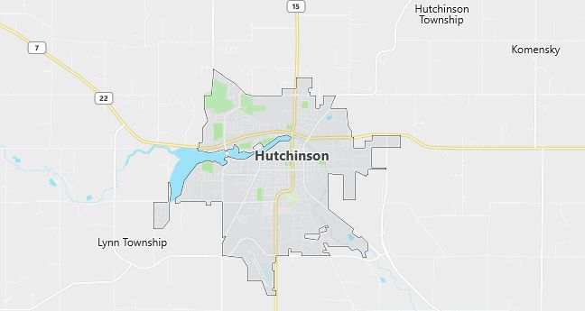 Map of Hutchinson, MN