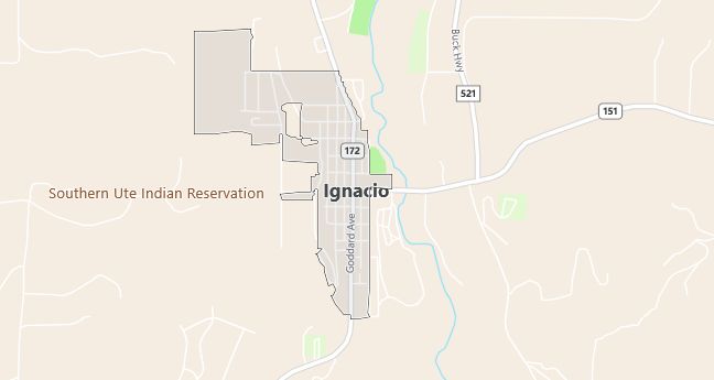 Map of Ignacio, CO