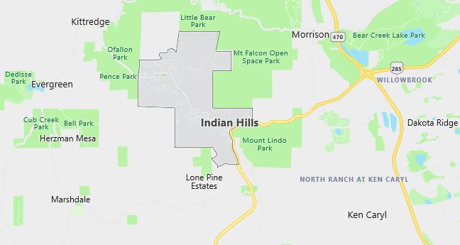 Map of Indian Hills, CO