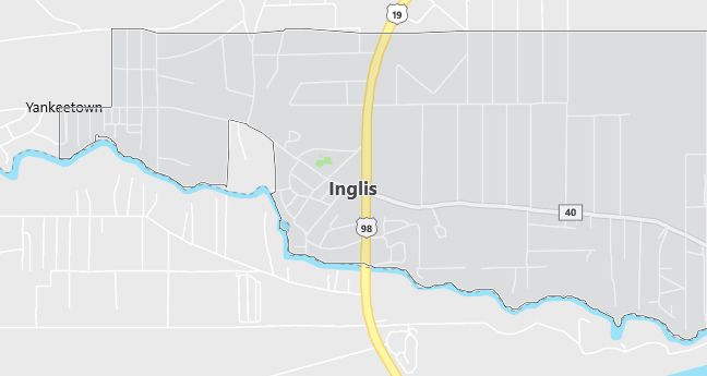Map of Inglis, FL