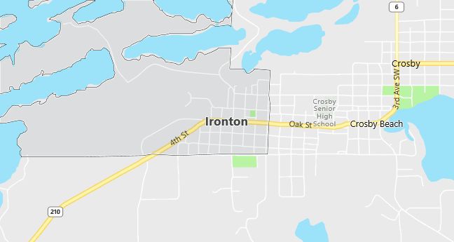 Map of Ironton, MN
